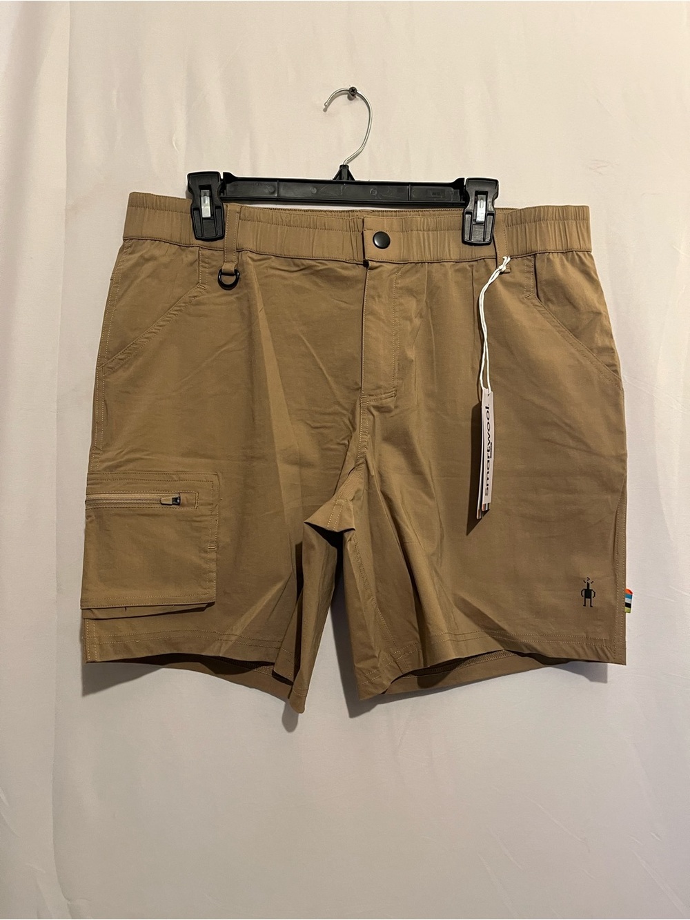Smartwool Men's Khaki Cargo Shorts – Elastic Waist